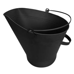 Seau à charbon en fer au design rustique authentique offrant à la fois fonctionnalité et attrait esthétique classique pour les environnements domestiques traditionnels - Product Image 3