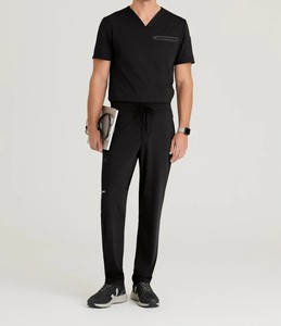 Conjunto de Uniformes Médicos Personalizados para Hospital, Transpirables, Mezcla de Poliéster y Algodón, Parte Superior y Pantalones, Unisex, Ligeros y Cómodos para Personal - Product Image 3