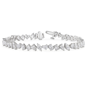Pulsera de Diamantes de Laboratorio de 6.70 Quilates con Formas Mixtas, Elegantes Pulseras y Brazaletes de Diamantes - Product Image 1