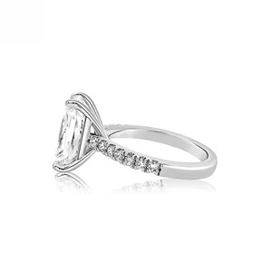 Corte radiante Premium 1 quilate VVS2 E Color Lab Grown Diamond 10K oro plata anillo de compromiso IGI certificado personalizado OEM joyería - Product Image 1