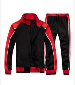 Chándal de entrenamiento de fútbol informal Anti-UV respetuoso con el medio ambiente sólido para hombre con capucha personalizable, remolque de dos piezas transpirable de invierno - Product Image 1