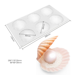 Chủ đề biển Bánh sô cô la fondant khuôn mẫu vỏ hình Silicone khuôn mẫu, <span class=keywords><strong>Seashell</strong></span> nướng khuôn - Product Image 6