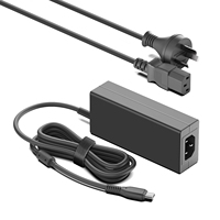 Adaptor Daya AC DC Eksternal 65W dengan Input AC 3-Pin Ber grounding, Catu Daya Desktop