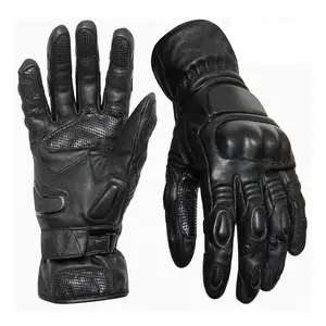 新设计定制标志皮革摩托车运动手套摩托车赛车手套