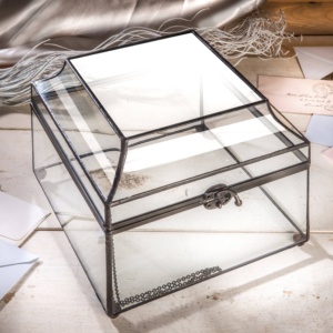 Meilleure vente personnalisé blanc acrylique boîte boîte de rangement conteneur doré personnalisé imprimé à bas prix - Product Image 2