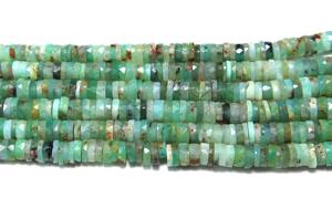 Perles de pierres précieuses à facettes en chrysoprase naturelle en forme de bouton de 6mm pour la fabrication de bijoux Perles de pneu étonnantes de 16 pouces - Product Image 3