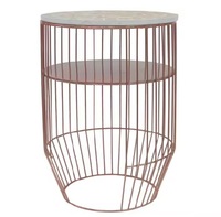 Tables métalliques personnalisées en fil métallique Tables à café, d'appoint et de salle à manger modernes, industrielles et à revêtement par poudre Vente à chaud disponible OEM/ODM