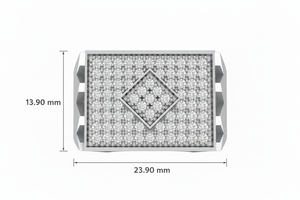 Bague tendance pour homme Modern Orbit, 79 pièces, diamant naturel, plaqué or 14 carats, taille brillant ronde - Product Image 2