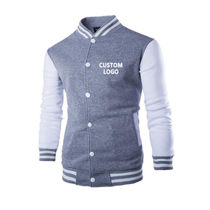 SHAN APPAREL Alta calidad Diseño personalizado Elegante Varsity Man Jacket Color sólido University College Chaqueta de béisbol para hombres - Product Image 3