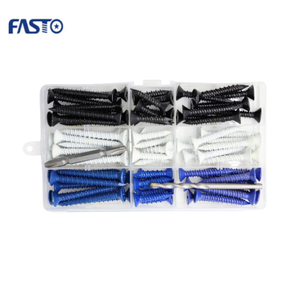 Vis d'ancrage pour cadre en carton, tête cylindrique, plaqué zinc bleu, 7,5x132 mm, 1036-7.5-132, 600 pièces, chevilles à béton, fabriqué en Allemagne - Product Image 3