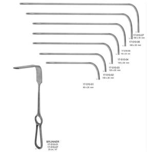 Ensemble d'instruments chirurgicaux en acier inoxydable avec rétracteurs, pointe droite Brunner, 100x20 mm, 25 cm de long - Product Image 2
