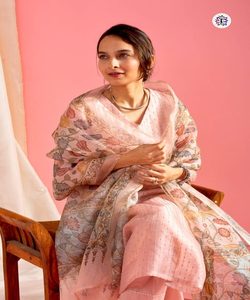 TRENDING CHANDERI BORDADO TRABAJO TOP BOTTOM CON DUPATTA DAILY WEAR PRECIO AL POR MAYOR ETHNICGARMENT KURTA SET PINK - Product Image 6