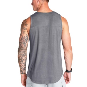 Camiseta Deportiva de Alta Calidad para Gimnasio, Tejida, para Correr, Fitness, Unisex, Corte Largo, Ajuste Regular, Chaleco Deportivo para Hombre - Product Image 5