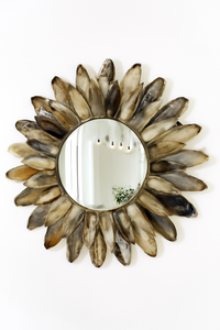 Juego de espejos de pared de resina con forma de cuerno Premium, Espejos decorativos modernos artísticos hechos a mano para sala de estar, dormitorio, decoración Boutique - Product Image 4