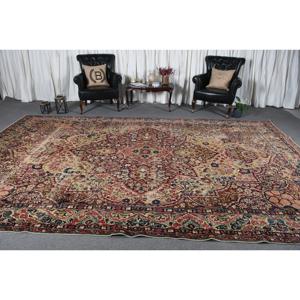 พรมวินเทจตุรกีขนาดใหญ่พิเศษ 8.9x14.1 ฟุต สีแดงน้ำเงินลายจุด - Product Image 2
