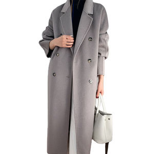 Chaqueta Abrigo de Lana Cálida para Mujer, Estilo Casual, Otoño Invierno 2025, Diseño Nuevo, Logotipo Tejido en la Parte Delantera, Manga Larga, Botones, Color Sólido, ODM - Product Image 1