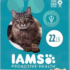 IAMS主动健康室内体重控制和毛球护理成人干猫粮配鸡肉和火鸡，22磅袋