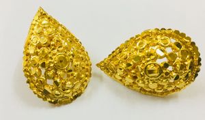 ต่างหูเม็ดกลมชุบทอง18K ทันสมัยสำหรับผู้หญิงเด็กผู้หญิงสำหรับงานแต่งงานของขวัญทำจากไทเทเนียมทองแดง - Product Image 4