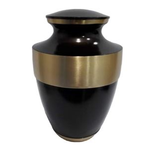 Urnes funéraires élégantes faites à la main en fer, de forme ronde, imprimées, en laiton, pour cendres, souvenir de crémation, vente en gros - Product Image 5