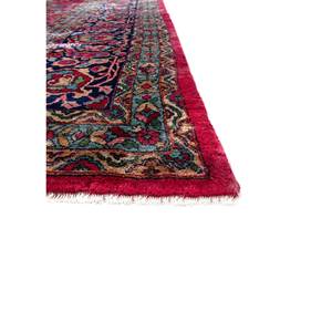 Aalam Hand Knotted <b>Wool</b> Rugs <b>Red</b> & Orange Floral & Abstract Pattern 9x12 Rectangle for Home Entryway & Living Room Pae-5903 - Product Image 4