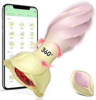 Nouveau plug anal vibrant Rose, couleurs dégradées jaune-rose, diamants rouges intégrés, silicone médical + ABS, étanche IPX6, télécommande via application