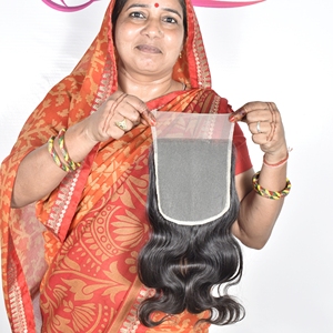 Commandez en ligne maintenant, prix bas, fournisseur, exportateur, Closure Bodywave, cheveux humains indiens, extension douce, produit disponible à la vente - Product Image 5