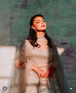 Trendy Pakistani Beautiful Flower Design Style Wedding <b>Stitched</b> Lehenga Bridal Embroider Maxi <b>Dress</b> For Wedding - Product Image 4