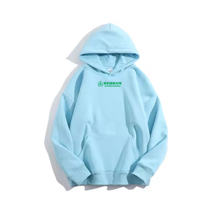 Sweat à capuche unisexe en molleton épais 100 % coton mélangé, respirant, séchage rapide, coupe classique, basiques unis - Product Image 3