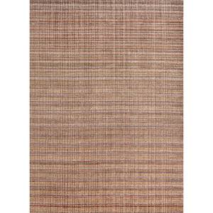 Contour Striped Pattern Red & Orange Hand Loom Wool & Viscose <b>Rug</b> for Home Hwv-51010 - Product Image 1