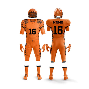 Plus Size Pro <b>Level</b> American Football Uniform Wholesale Adult Set Sublimated Breathable Short Jersey Custom College Teamwear - Product Image 6
