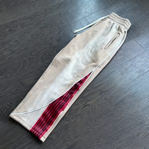 Pantalons de jogging surdimensionnés en molleton lourd à délavage acide personnalisés, style streetwear, avec bande latérale, jambes larges, pour hommes - Product Image 2