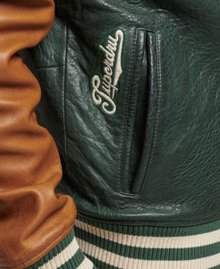 2026 Wholesale Trending Chenille Patches Stand Front Letterman College Bomber Baseball Pilot Winter Warm Outerwear Plus Size - Product Image 5