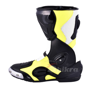 Botas de Motociclismo de Turismo |   Zapatos de Ciclismo Antideslizantes y Anticaídas |   Cuero Impermeable de Talla Grande |   Carreras de Motos Personalizables - Product Image 4