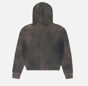 Hot-Sale hommes hiver 100% coton polaire sweats à capuche respirant basiques à capuche uni teint couleur unie Logo personnalisé sur le devant grande taille - Product Image 6