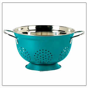 Passoire de cuisine en acier inoxydable écologique de 28 cm Ustensile en métal de conception allemande durable pour fruits, riz, légumes et plus - Product Image 2