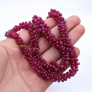 Handmade Tự Nhiên Của Ruby Đá Quý Hạt <span class=keywords><strong>1</strong></span> Lớp Tear Drop Mặt Đá Quý Vòng Cổ Thời Trang Đồ Trang Sức Độc Đáo Bán Buôn - Product Image 5
