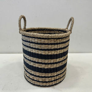 ตะกร้าเก็บของทรงกลมจากหญ้าทะเลสุดหรู - เป็นมิตรกับสิ่งแวดล้อม ใช้งานได้หลากหลาย - Product Image 6