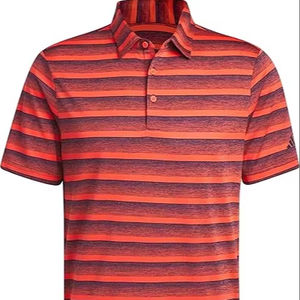 Men's Performance Short Sleeve for Polo Shirt Quick Dry 100% Polyester with Solid 3D Pattern - Product Image 1