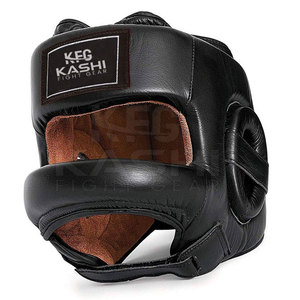 High Quality New Arrival Leather Portable Full Coverage Safety <b>Head</b> Guard for Boxing Sparring Martial Arts and Fitness <b>Training</b> - Product Image 4