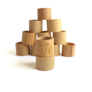 Anneaux de serviette gravés personnalisés fabriqués au Vietnam matériau écologique pour la décoration de la maison et de la vaisselle en gros - Product Image 2