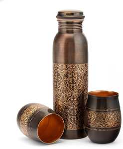 Authentic Pure Copper Water Bottle for Office School Outdoor Travel Gym and Home Hydration Needs - Product Image 2