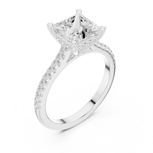 แหวนทองแท้14K ประดับเพชร CVD คำใบ้สำหรับงานแต่งงาน - Product Image 2