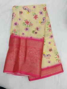 Sari digital de tejido elegante con bordado intrincado, perfecto para ocasiones tradicionales y celebraciones festivas - Product Image 2