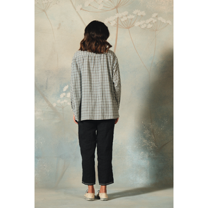 ROOMA Women's Navy Linen Pants Breathable Wide-Leg Casual Pants Elastic Waist Mid Waist Colored Wash <b>Sweet</b> Style Elastic - Product Image 2