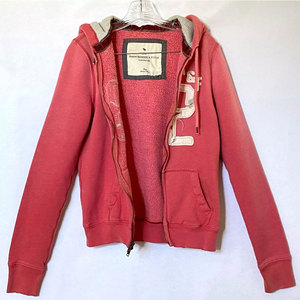 Sweat-shirt rose à capuche zippé avec appliqué motif 92 lettres, coupe classique, unisexe, décontracté, en polaire, pour l'automne - Product Image 3