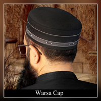 Gorro Musulmán Kufi Warsa con Logotipo Personalizado, Gorro de Oración de Poliéster y Algodón, Venta al por Mayor, Gorro Islámico para Hombre, Nuevo Diseño