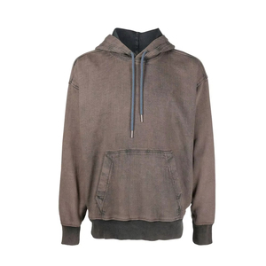 Sudadera con Capucha de Diseño Nuevo, Personalizada, Gruesa, Estilo Urbano, Lavado Ácido Decolorado, Sudadera con Capucha Desgastada, Bordado Chenille - Product Image 1