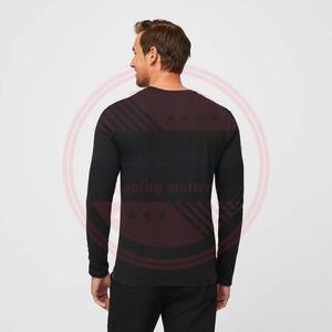 เสื้อยืดคอกลมแขนยาวสวมใส่สบายสำหรับผู้หญิงและผู้ชายเสื้ออันเดอร์สครับทางการแพทย์ - Product Image 4