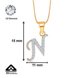 Colgante de Alfabeto de Oro de Lujo con Diamantes, Unisex - Product Image 5