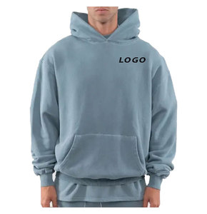 เสื้อสเวตเตอร์แบบสวมหัวมีฮู้ดผ้าคอตตอน100% หนักมีฮู้ดผ้าคอตตอนผสมโลโก้ออกแบบได้ตามต้องการ - Product Image 2
